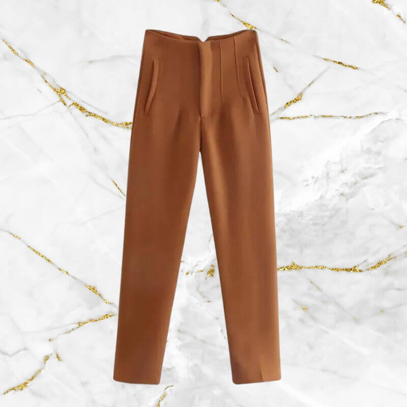 Women's High Waist Pencil Trousers: Vintage Style