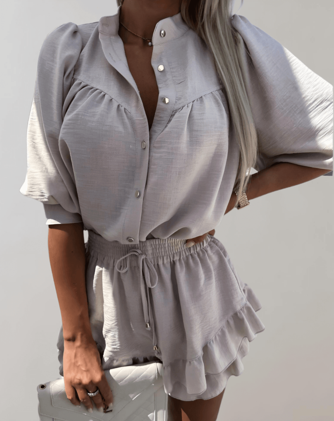 Women's Tweed Co-Ord Set: Chic Blazer & Skirt Outfit