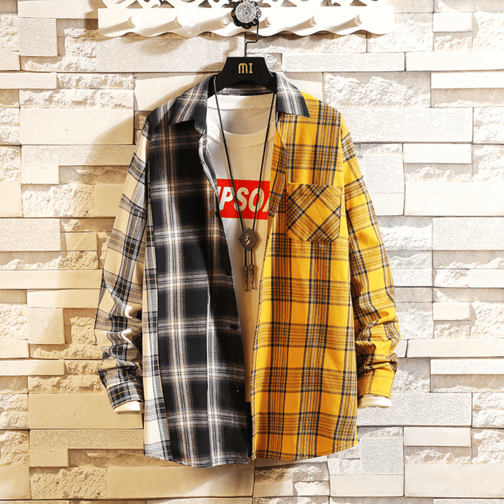 Men's Regular Fit Colorful Checkered Shirt