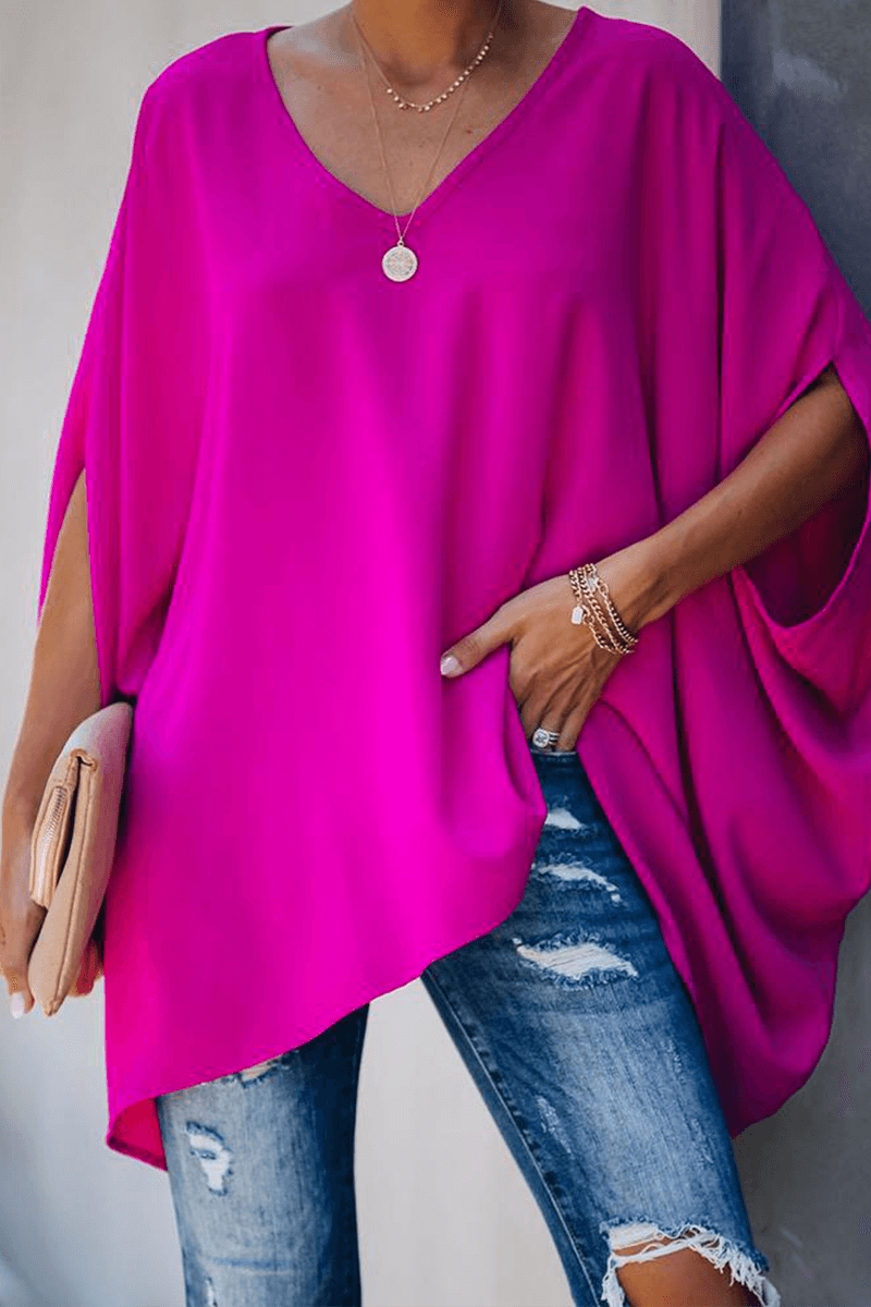 Women's Casual V-Neck T-Shirt: Relaxed Fit, Soft & Breathable
