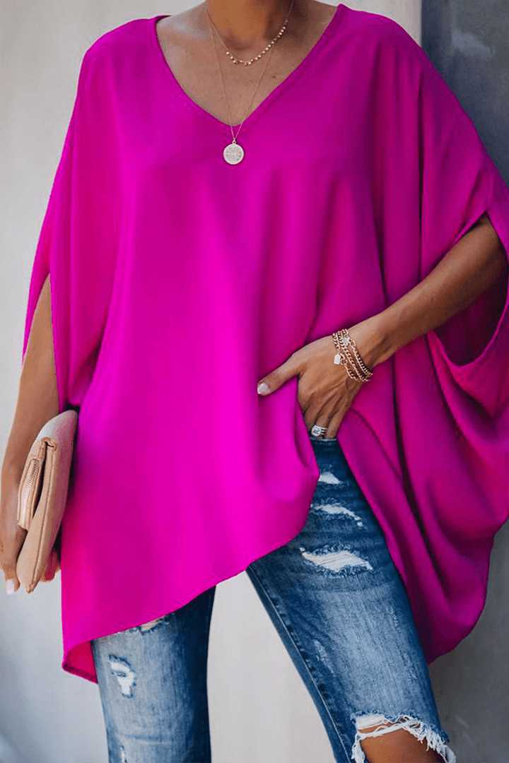 Women's Casual V-Neck T-Shirt: Relaxed Fit, Soft & Breathable