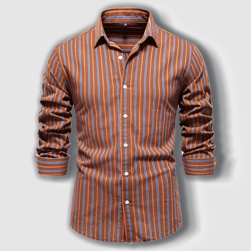 Men's Smart Casual Striped Long Sleeve Shirt