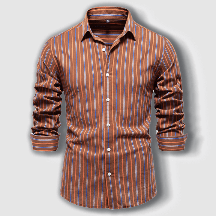 Men's Smart Casual Striped Long Sleeve Shirt