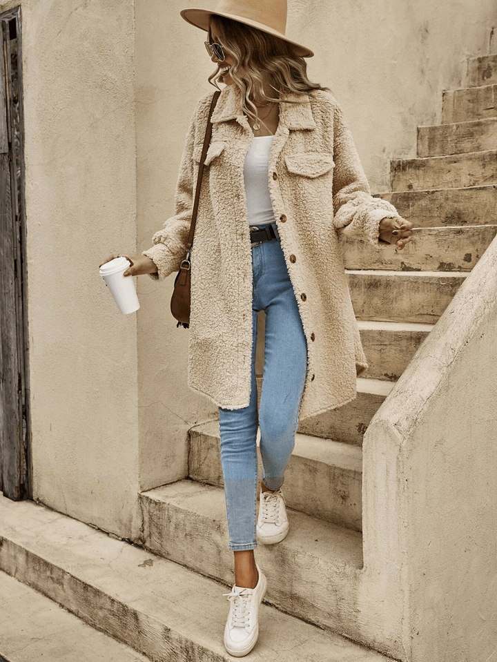 Women's Long Knit Cardigan - Button Down, Lightweight Layer