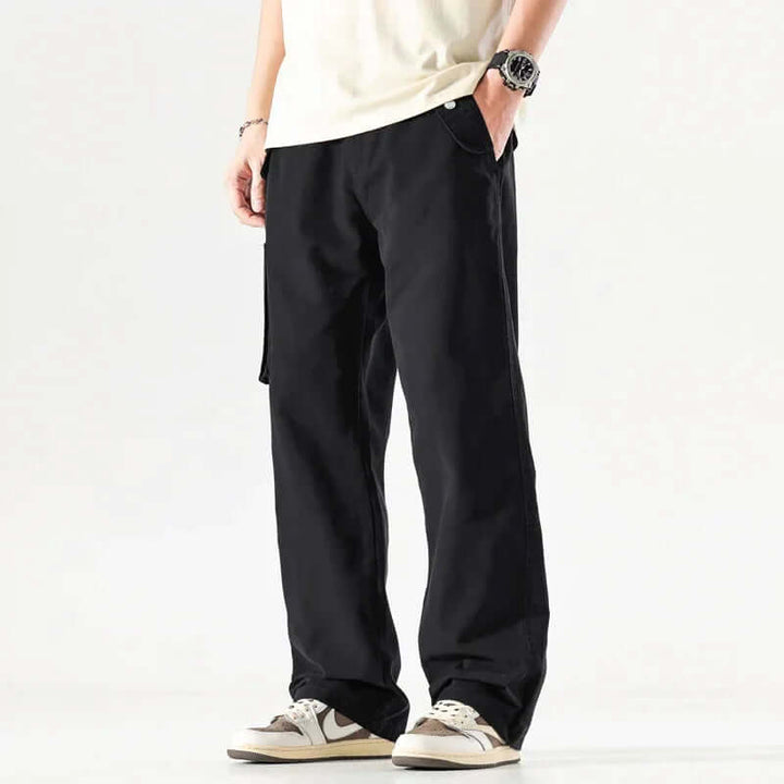 Men's Relaxed Fit Cargo Trousers: Multiple Pockets & Durable Cotton
