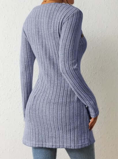 Women's Relaxed Fit Ribbed Button Shirt