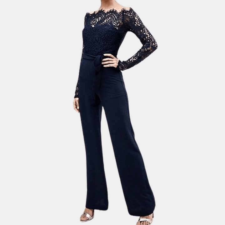 Elegant Lace Off-Shoulder Jumpsuit