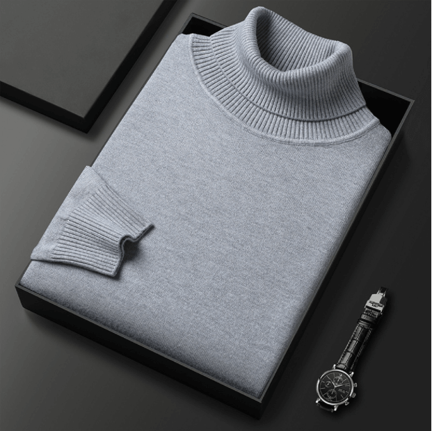 Men's Slim-Fit Turtleneck Knit Sweater