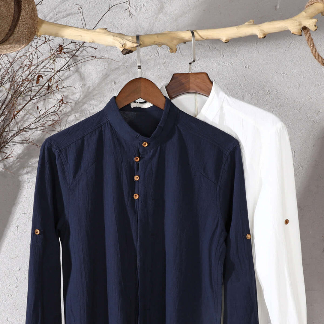 Men's Long Sleeve Standard Collar Shirt