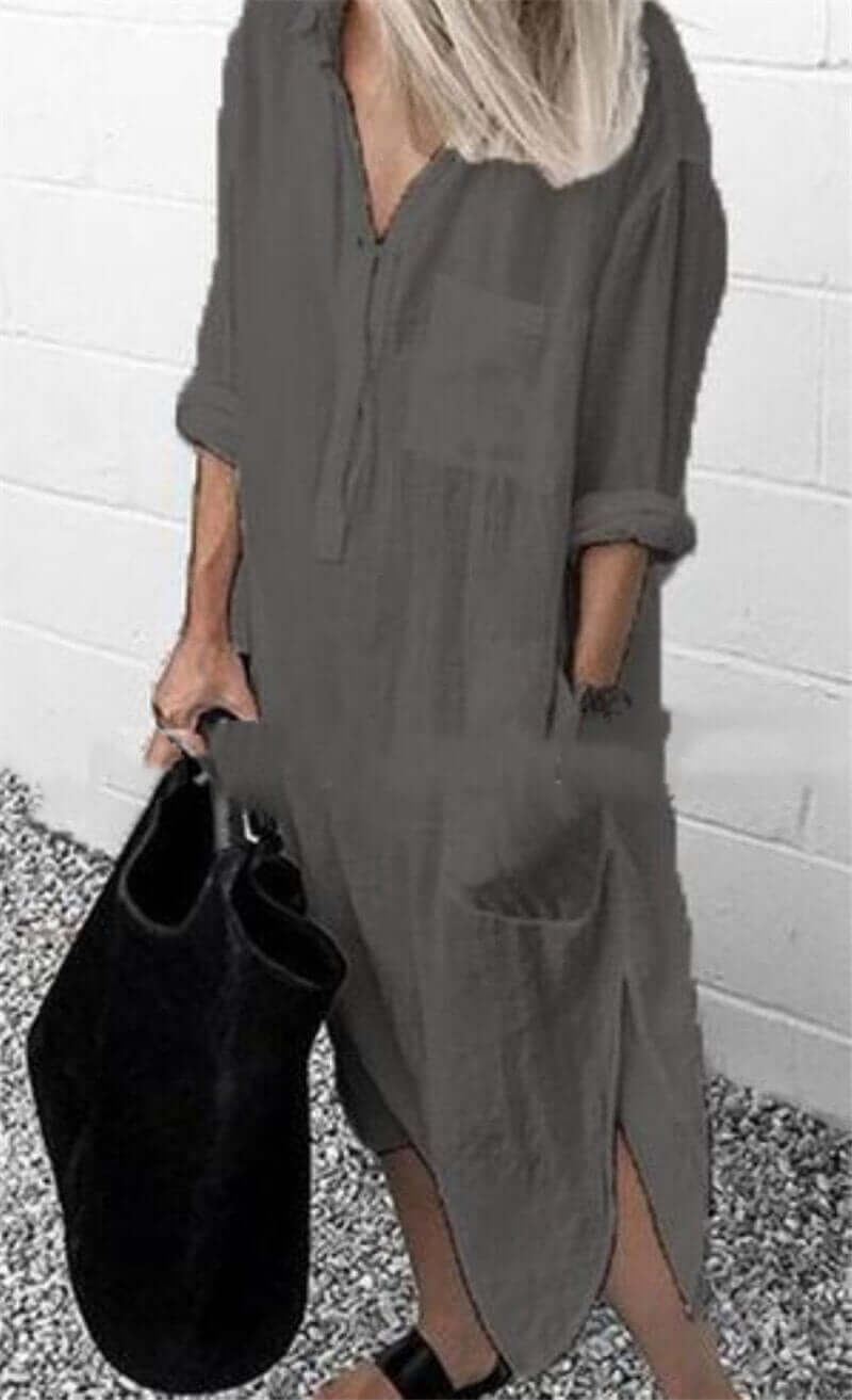 Elegant Women's Cotton Dress: Breathable & Versatile
