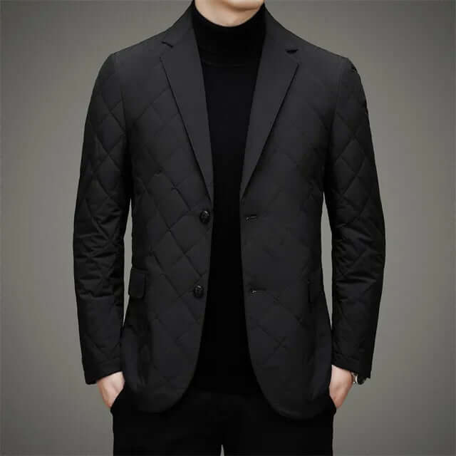 Men's Slim-Fit Diamond Quilted Blazer
