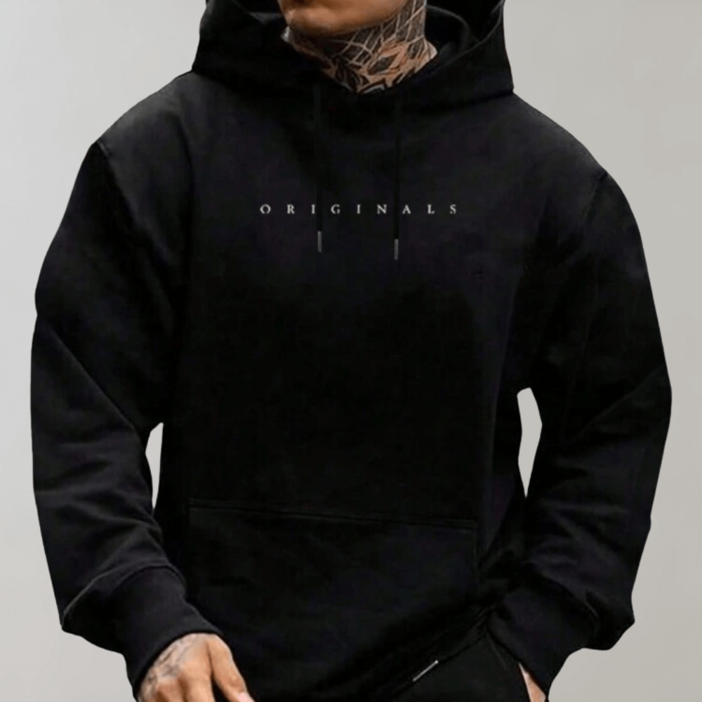 Men's Oversized Cotton Hoodie: Casual Streetwear Sweatshirt