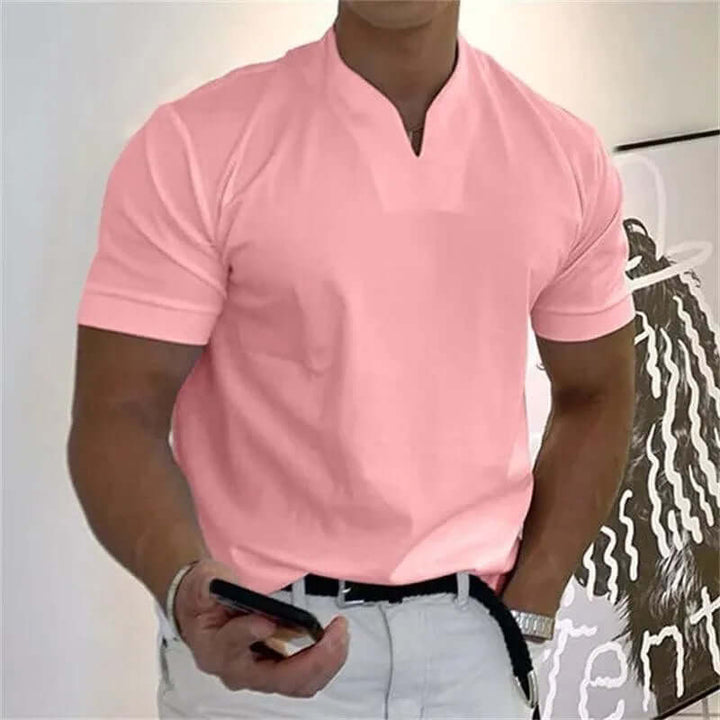 Men's Slim Fit Short Sleeve V-Neck T-Shirt
