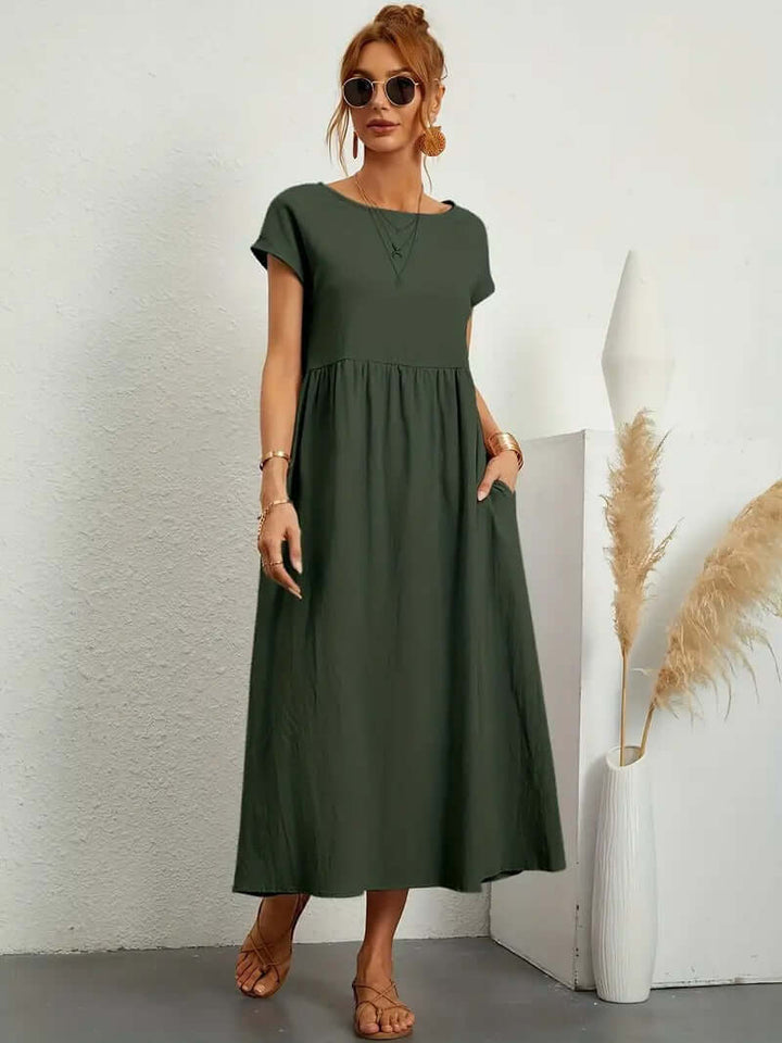Summer Sleeveless Dress & Handbag Set for Women