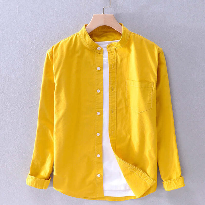 Men's Long Sleeve Button-Down Shirt: Slim Fit Casual & Formal Shirt