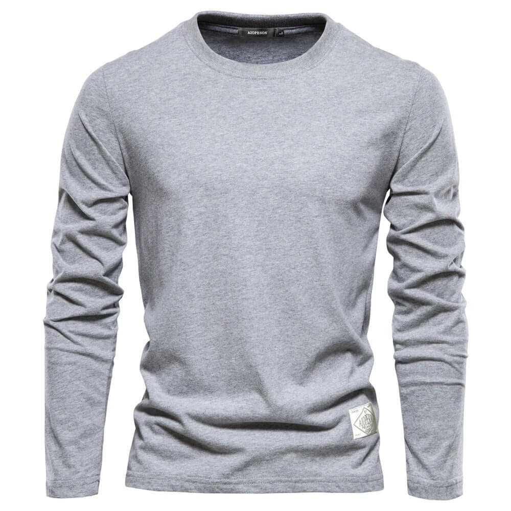 Men's Solid Long-Sleeve Shirt: Versatile & Comfortable