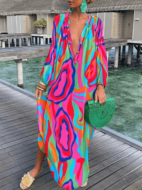 Women's Printed Summer Dress: Elegant & Breathable Sleeveless Dress
