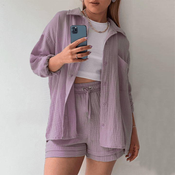Women's Cotton Loungewear Set: Soft, Comfortable & Relaxed Fit