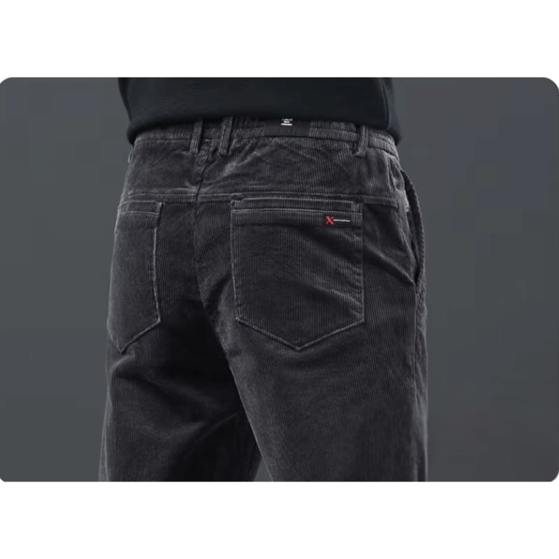 Men's Warm Fleece-Lined Corduroy Trousers