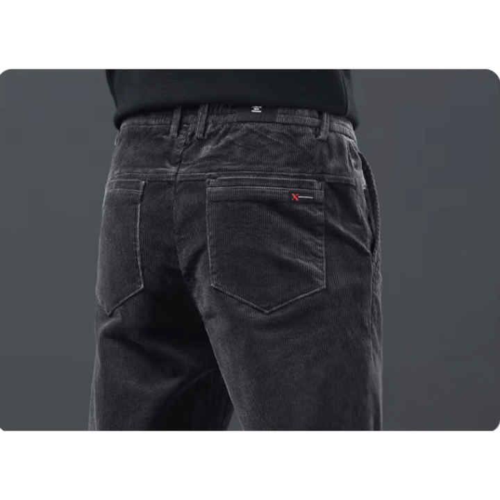 Men's Warm Fleece-Lined Corduroy Trousers