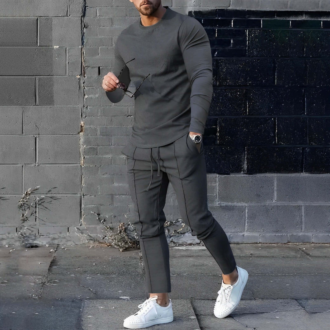 Men's Slim Fit Long Sleeve Crew Neck Sweater
