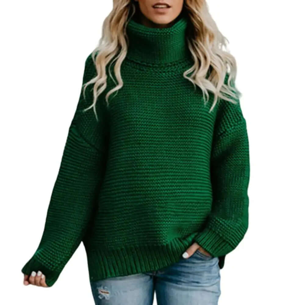 Women's Relaxed Roll Neck Knit Jumper