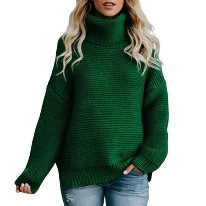 Women's Relaxed Roll Neck Knit Jumper