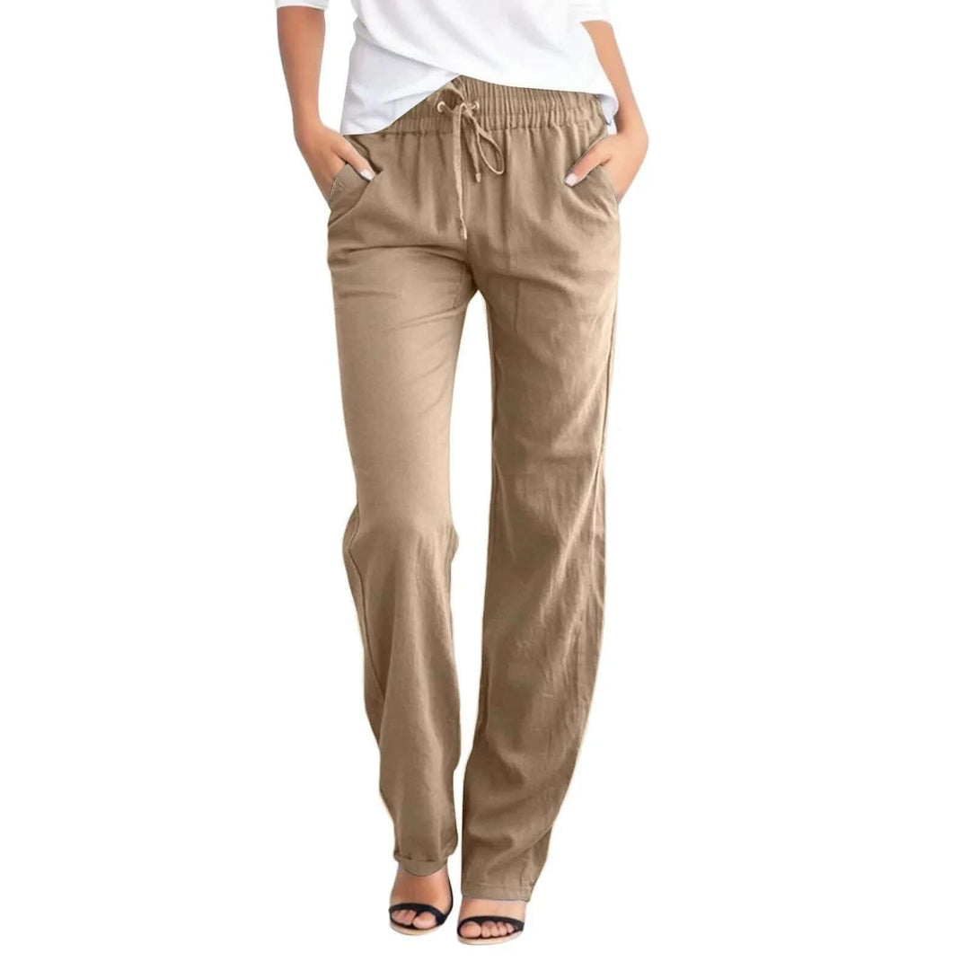Women's Relaxed Straight Leg Casual Pants