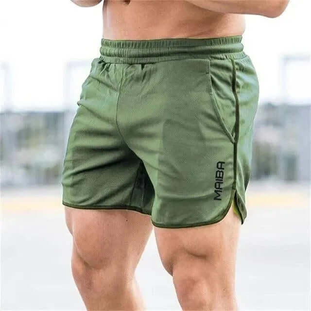 Men's Athletic Shorts: Breathable, Elastic Waist, Side Pockets