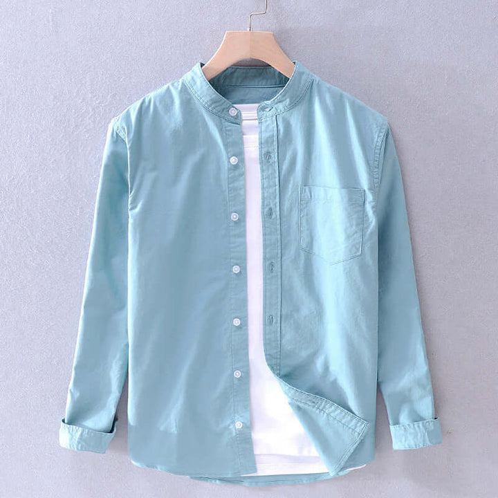 Men's Long Sleeve Button-Down Shirt: Slim Fit Casual & Formal Shirt