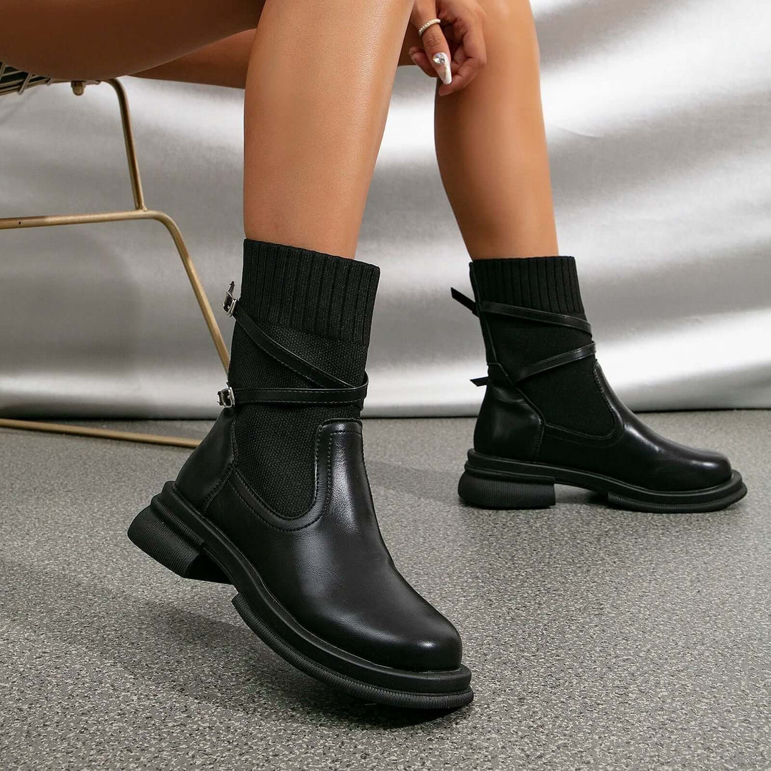 Women's Retro Platform Boots: Chunky Sole Ankle Boots