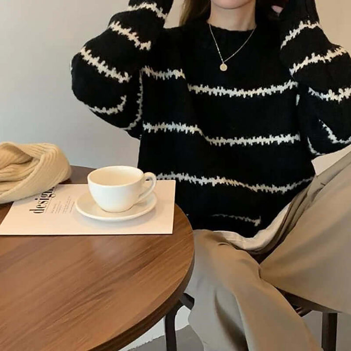 Women's Striped Knit Jumper