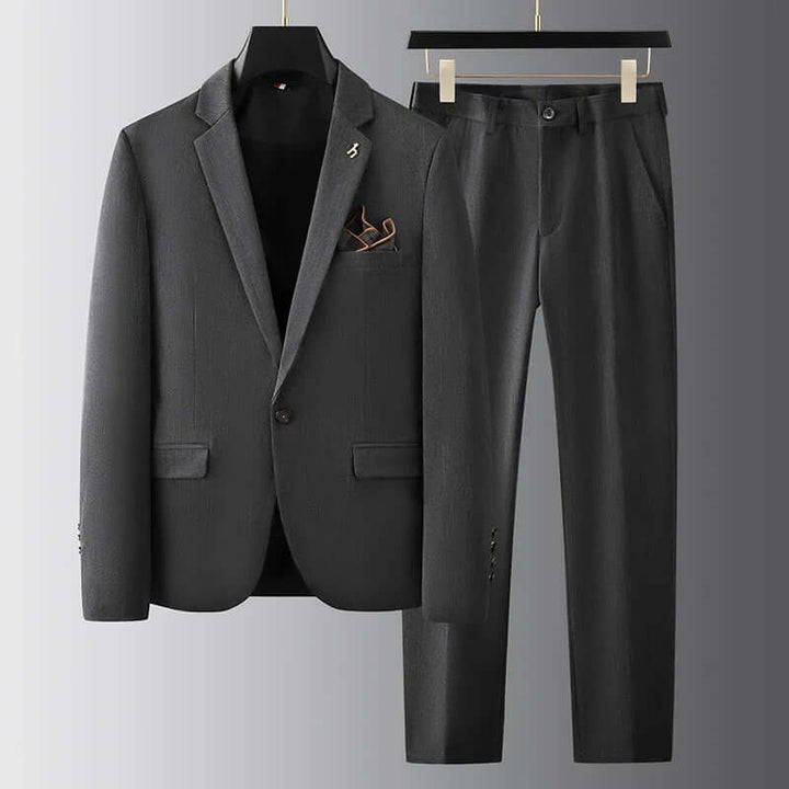 Men's Casual Wire Suit Set: Elegant & Comfortable