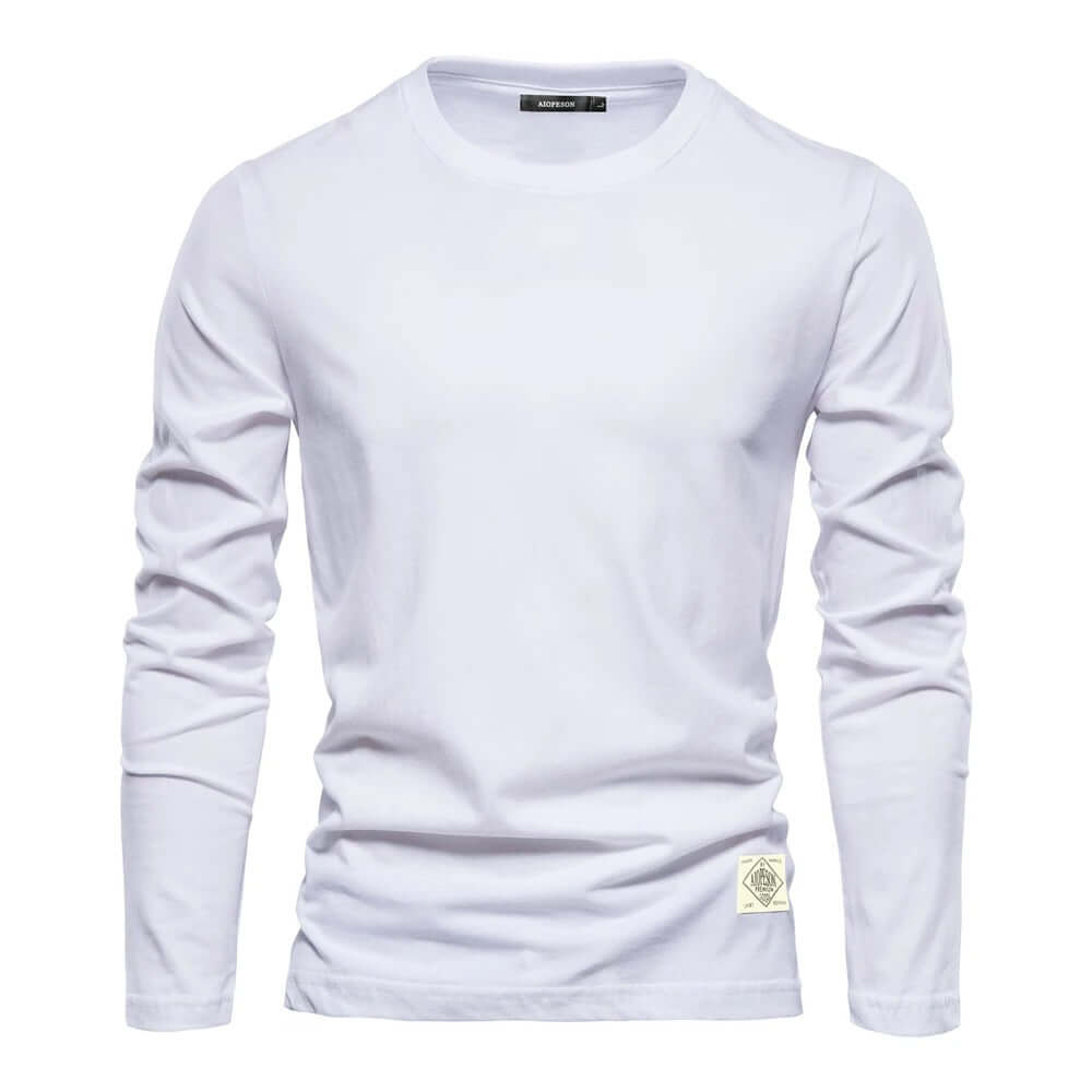 Men's Solid Long-Sleeve Shirt: Versatile & Comfortable