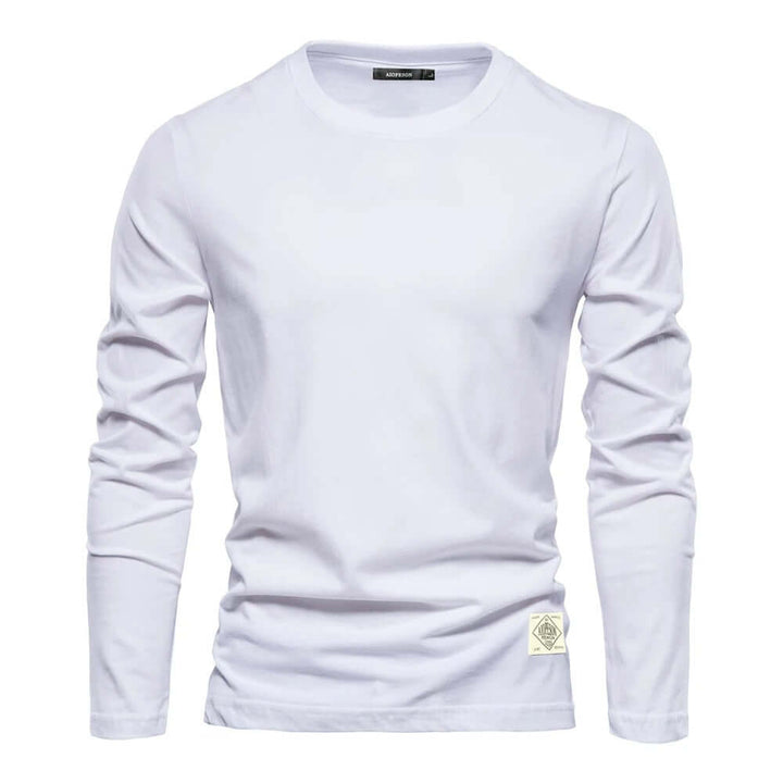Men's Solid Long-Sleeve Shirt: Versatile & Comfortable