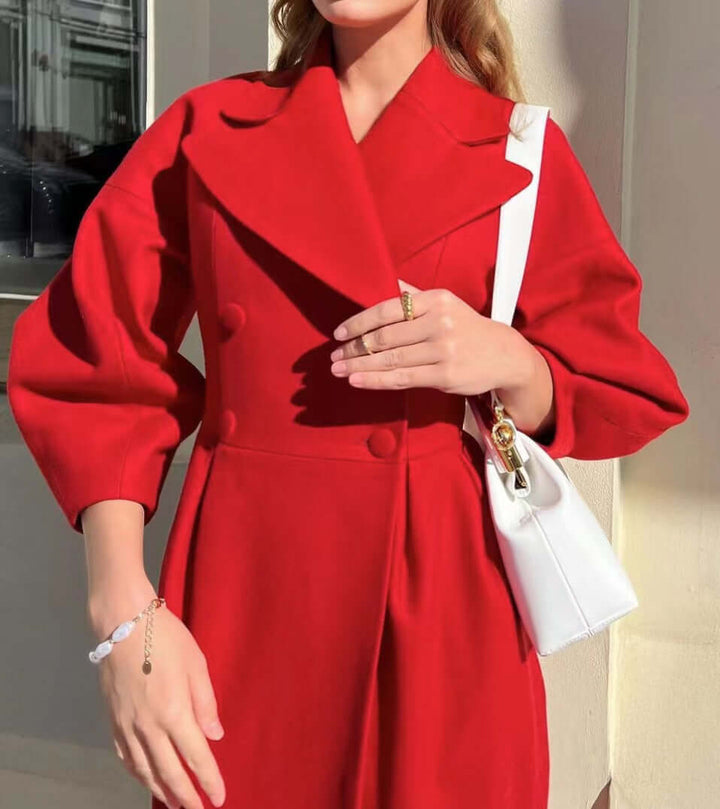 Women's Long Lantern Sleeve Coat