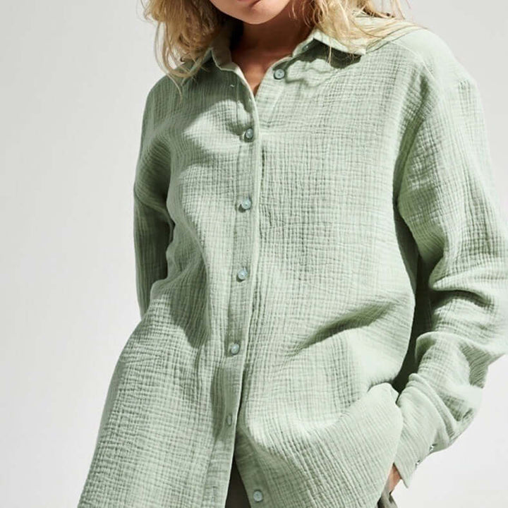 Women's Relaxed Long Sleeve Polo Shirt