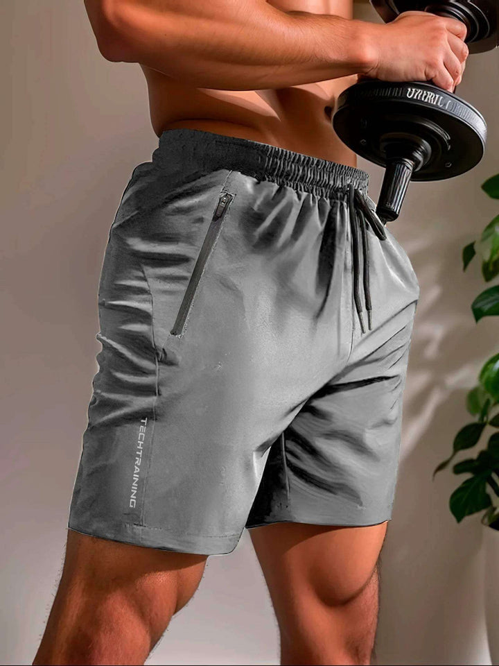 Men's Athletic Performance Shorts: Breathable, Lightweight & Zip Pocket
