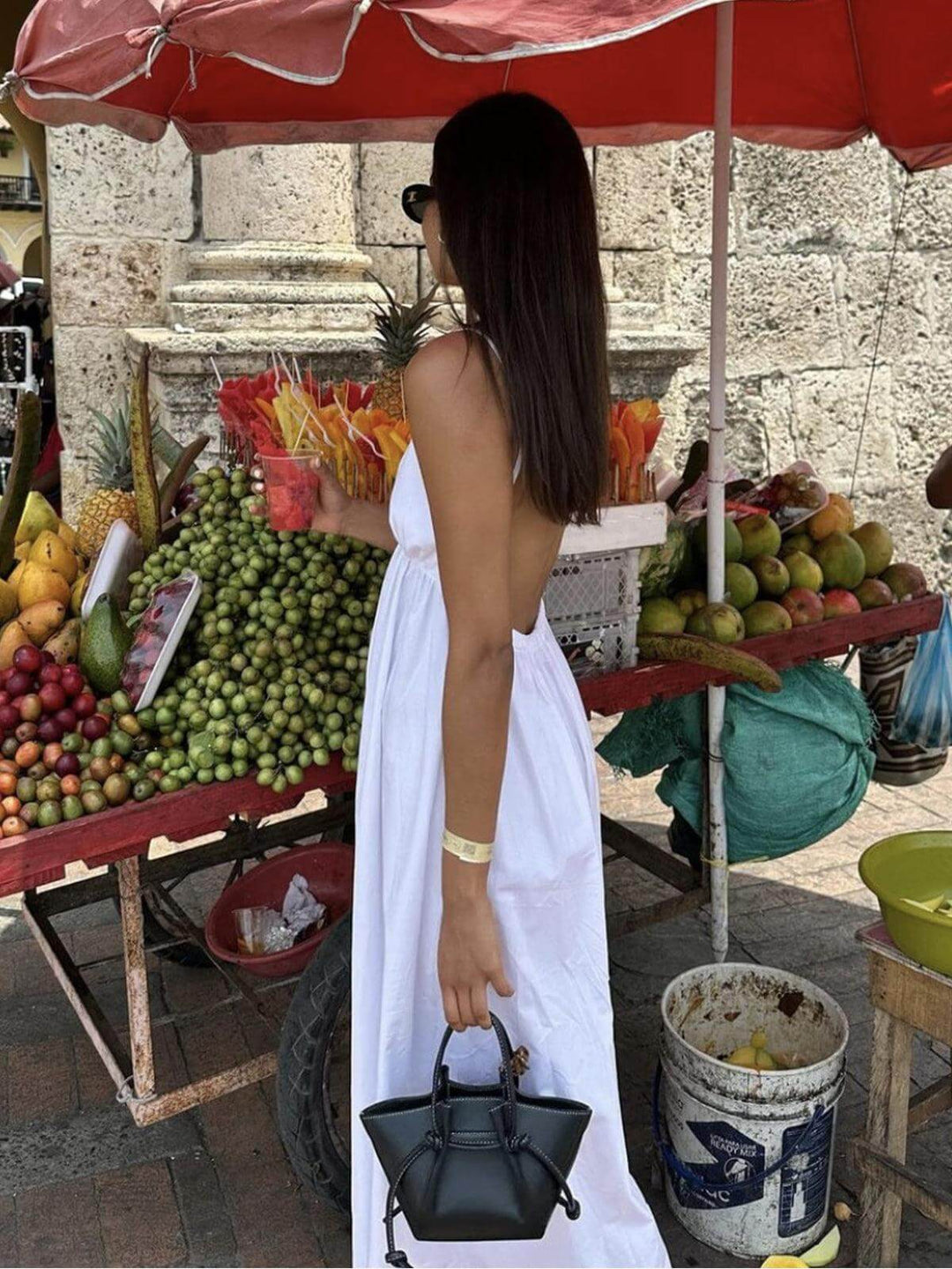 Women's Linen Midi Summer Dress