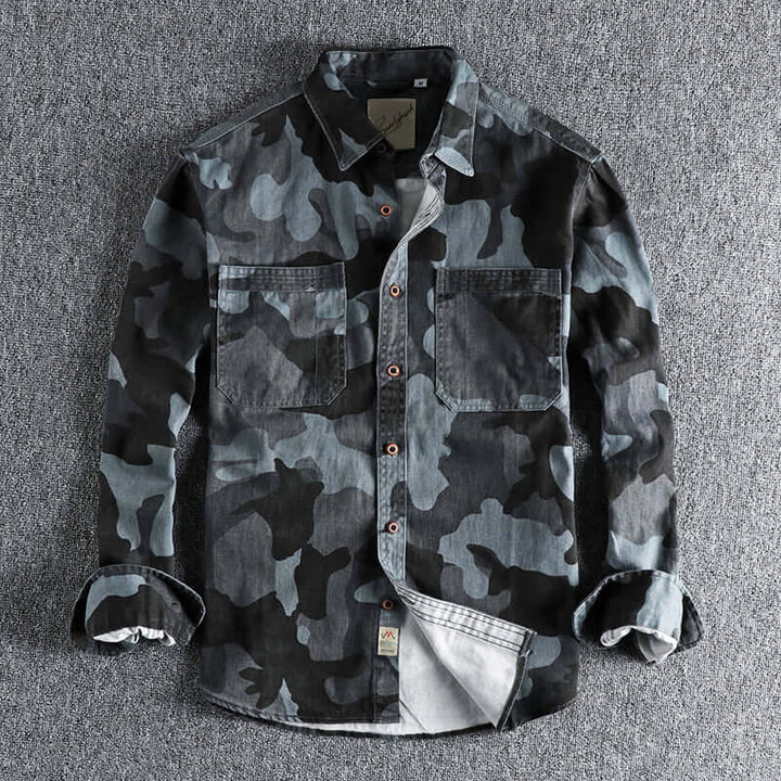 Men's Camouflage Cargo Shirt: Durable & Breathable