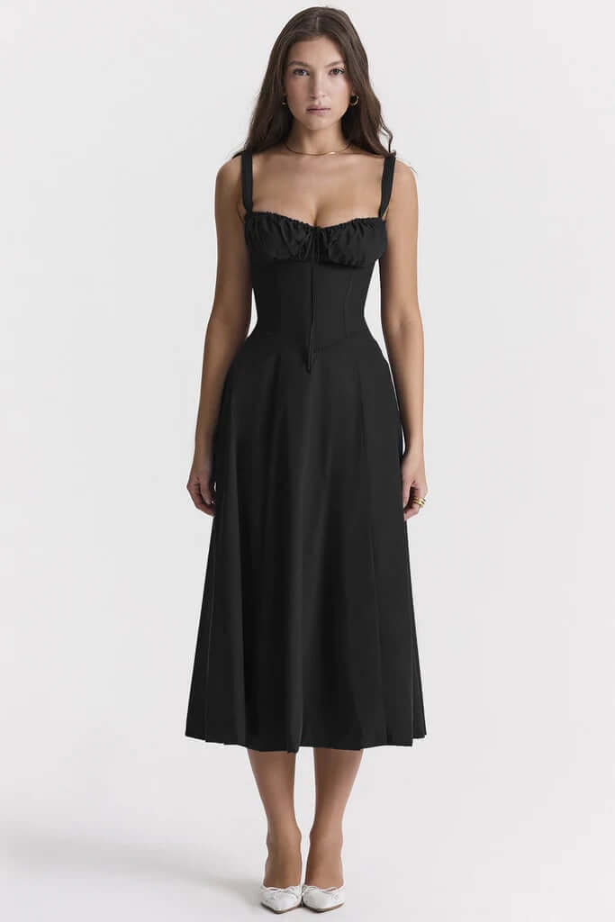 Printed Bustier Dress: Sustainable & Elegant