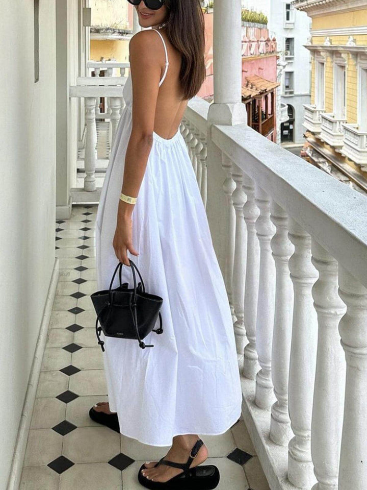 Women's Linen Midi Summer Dress
