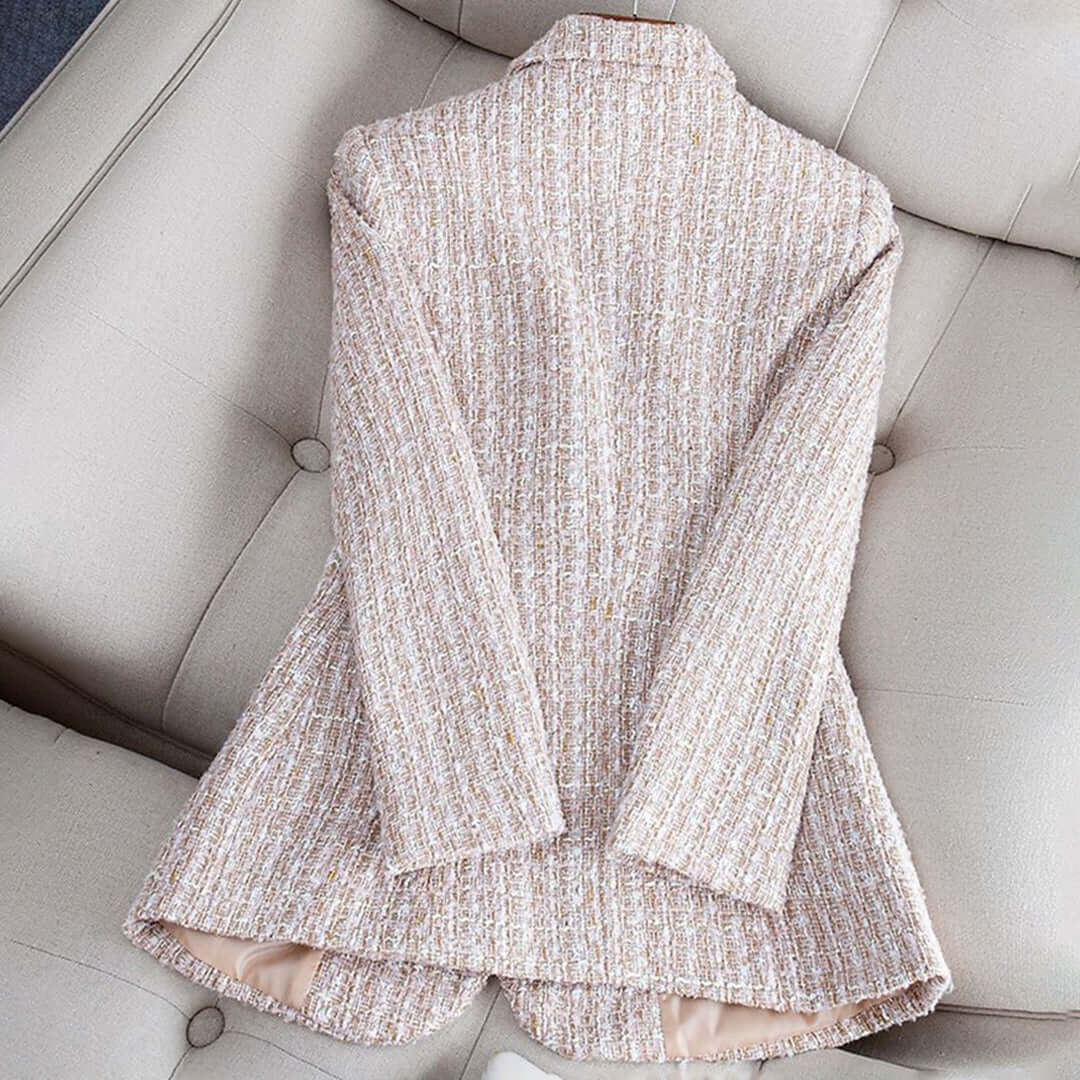 Women's Slim Fit Checked Blazer Jacket