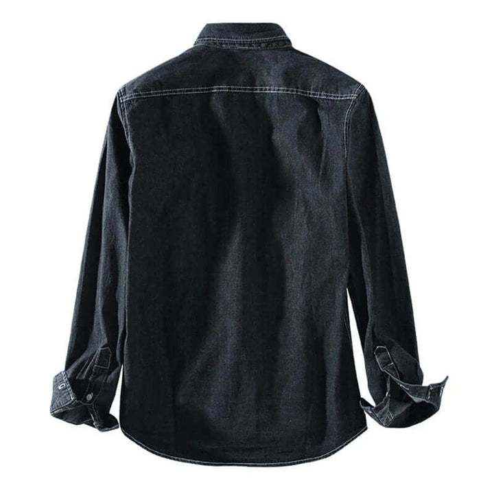 Men's Casual Long-Sleeve Denim Shirt