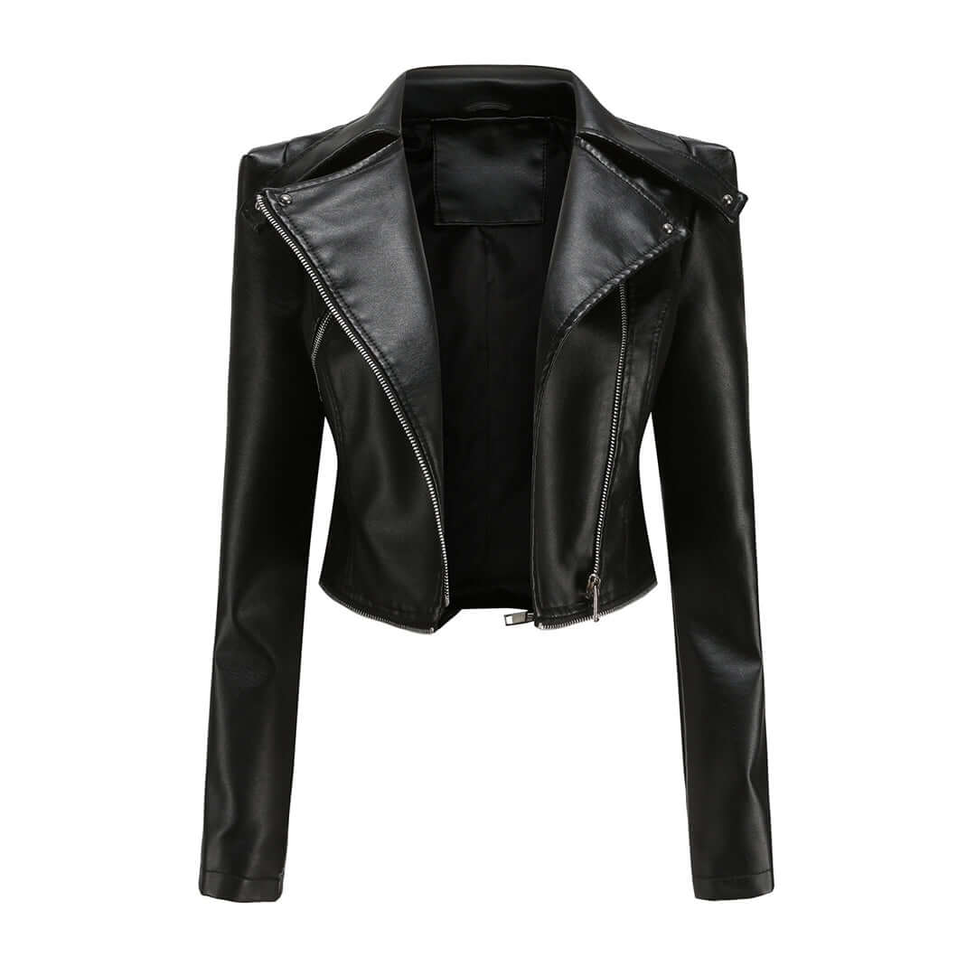 Women's Stylish Leather-Look Jacket