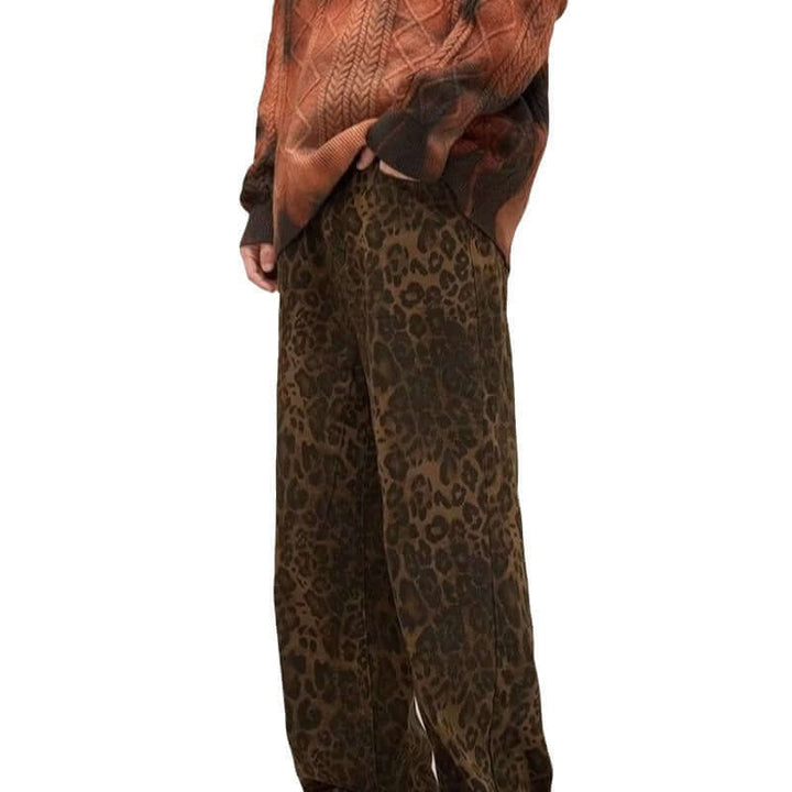 Women's Leopard Print Slim Fit Jeans