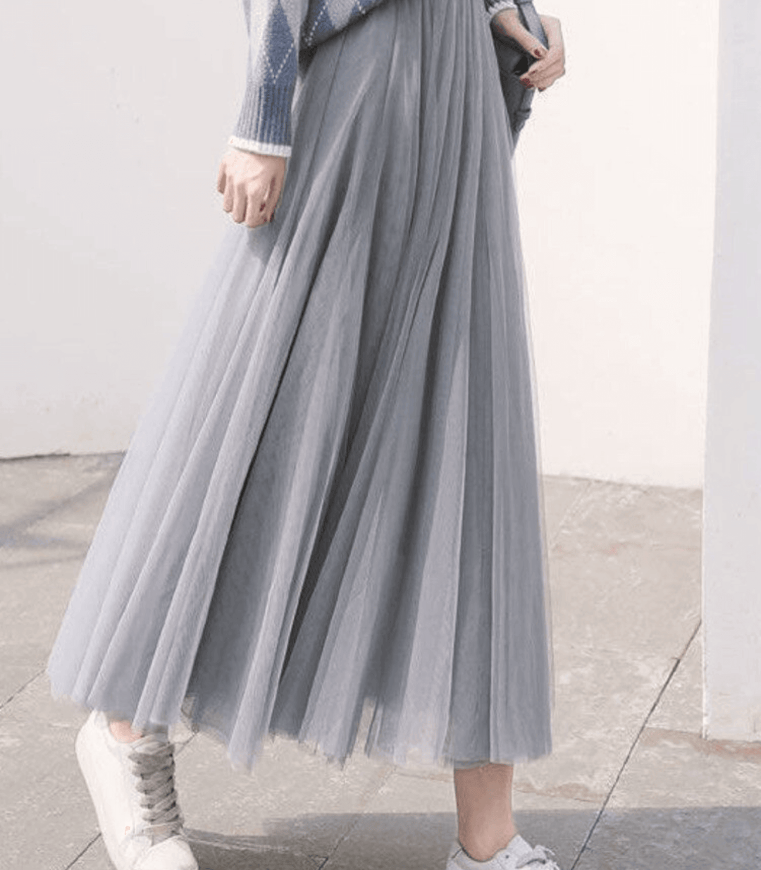 Women's Ankle-Length Layered Tulle Skirt