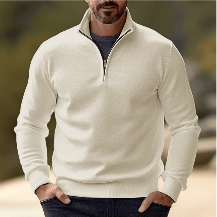 Men"s Casual Half-Zip Knit Sweater