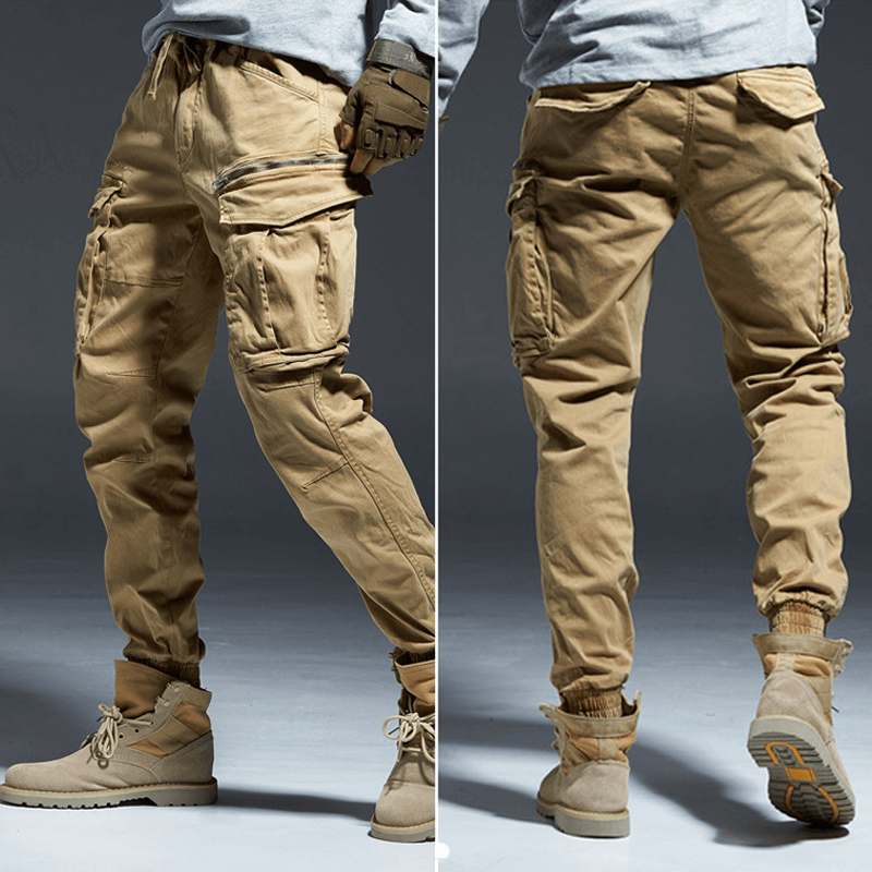 Men's Elastic Waist Cargo Pants: Comfortable & Stylish