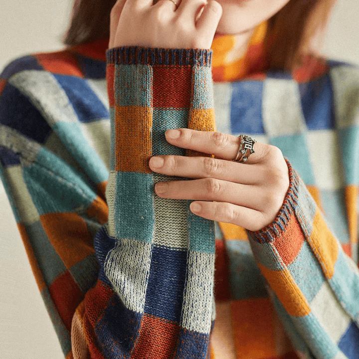 Women's Warm Collar Knitted Pullover: Cozy & Stylish